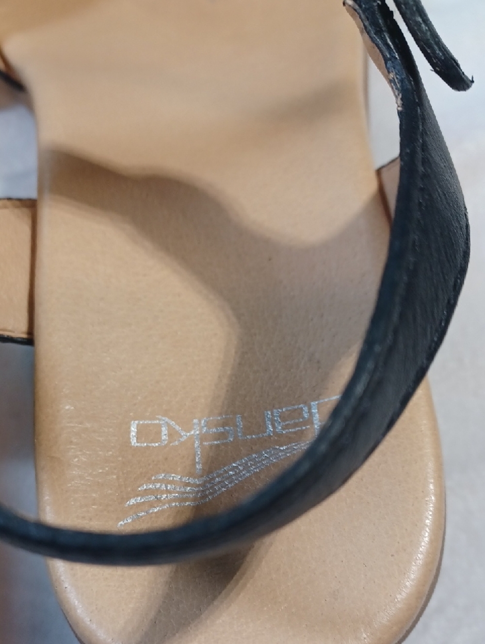 dansko black leather buckle front comfort ankle strap sandals womens eu 38 us8 - Picture 6 of 12
